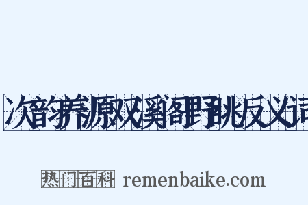 次韵养源双溪阁野眺反义词是什么意思的图片